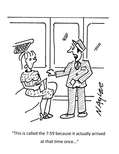 "This is called the 7:59 because it actually arrived at this time once...."