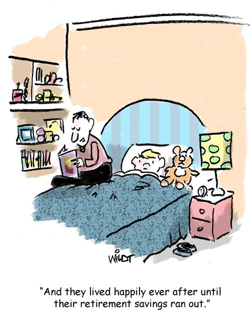 "And they lived happily ever after until their retirement savings ran out."