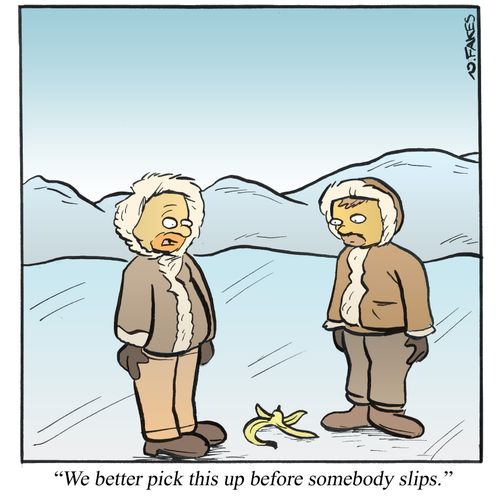 'We better pick this up before somebody slips.'