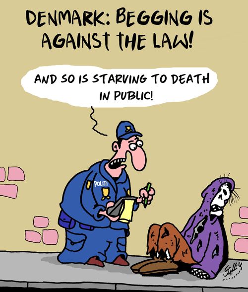 Denmark: Begging is against the law!