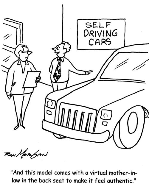 "And this model comes with a virtual mother-in-law in the back seat to make it feel authentic."