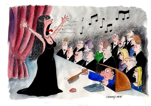 Soprano loses her teeth.