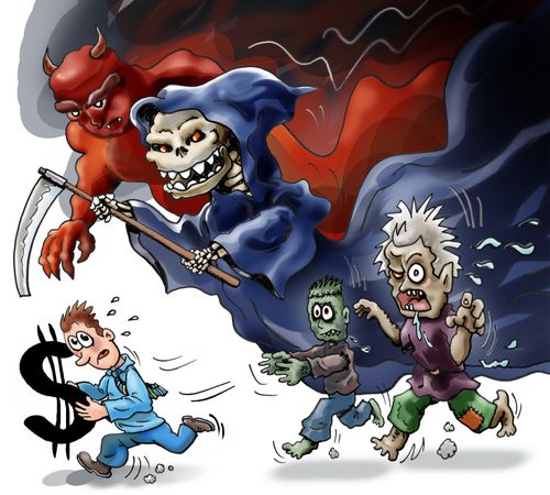 Dollar on the run for devils, zombies and demons.