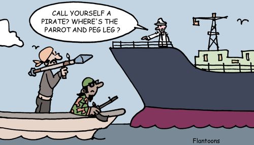 'Call yourself a pirate? Where's the parrot and peg leg?'