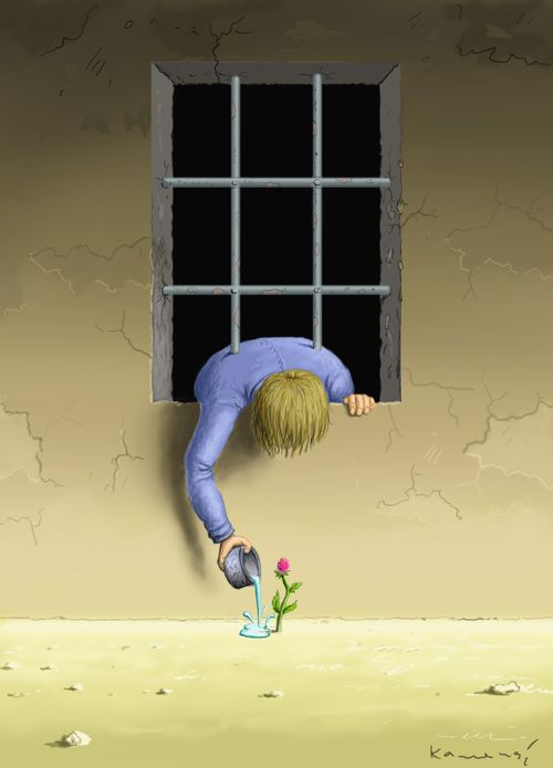 Hope through the prison bars.