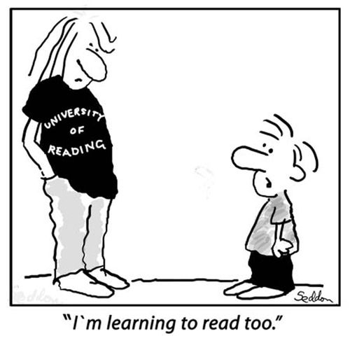 "I'm learning to read too."