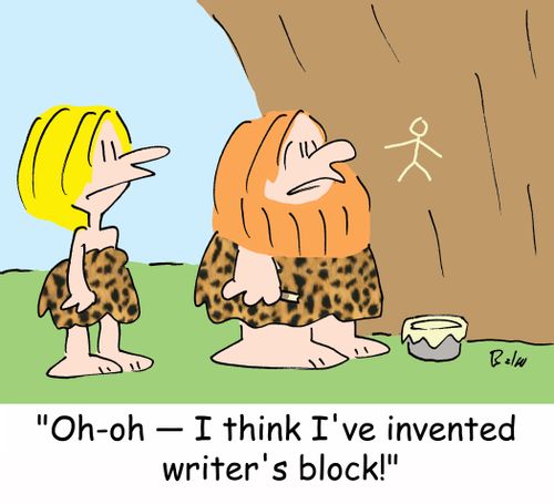 'Oh-oh -- I think I've invented writer's block!'