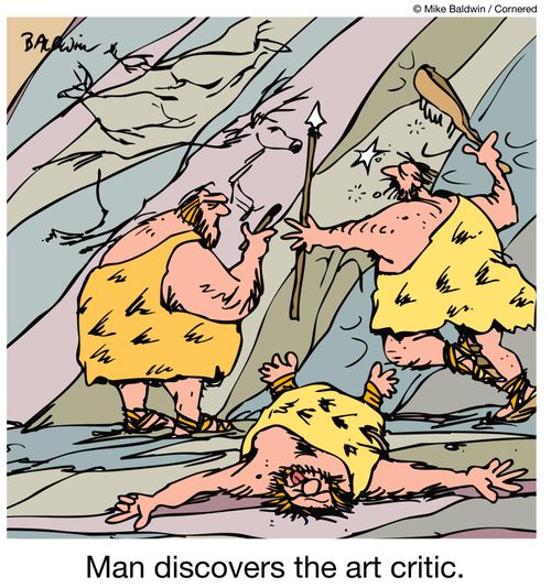 Man discovers the art critic.