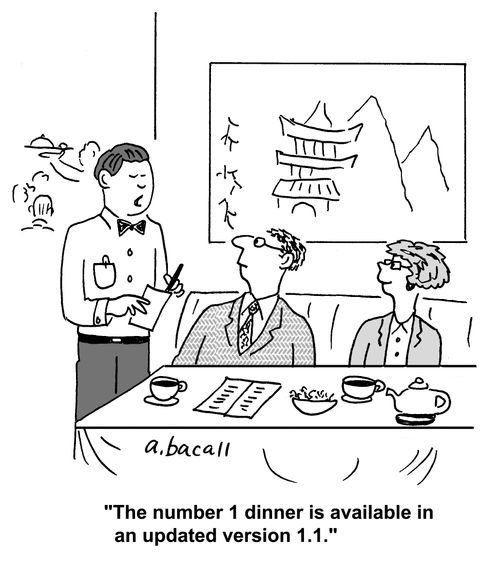 'The number 1 dinner is available in an updated version 1.1.'