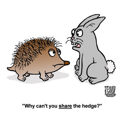 'Why can't you SHARE the hedge?'