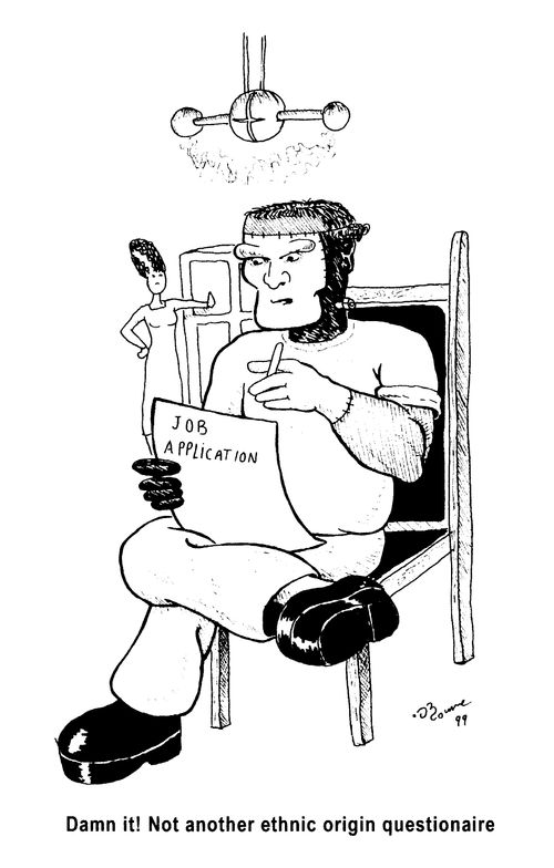 Frankenstein "Damn it! Not another ethic origin questionaire"