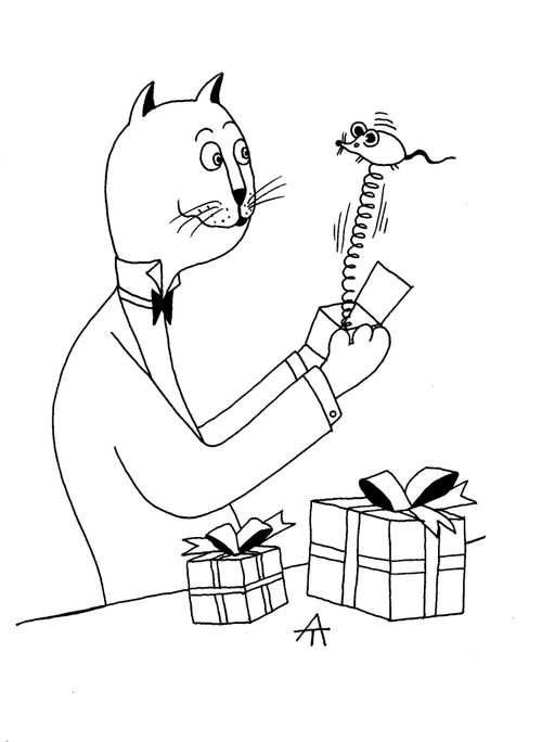 Cat gets a Mouse-in-the-Box.