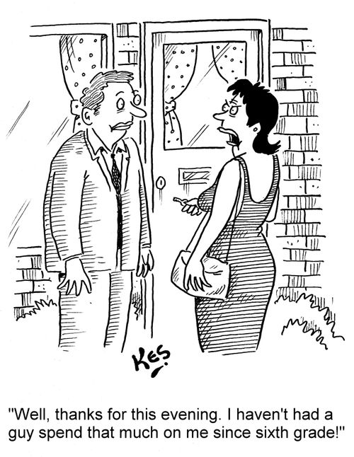 'Well, thanks for this evening. I haven't had a guy spend that much on me since sixth grade!'