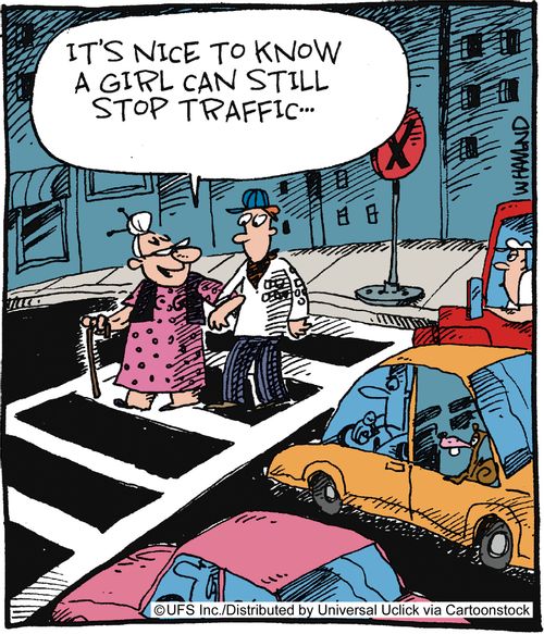 'It's nice to know a girl can still stop traffic.'