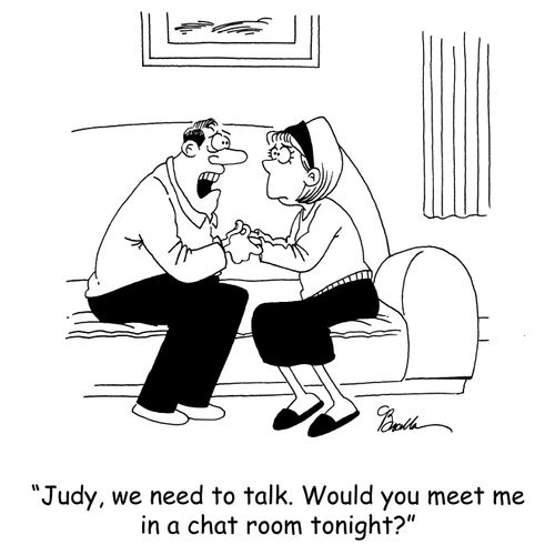 'Judy, we need to talk. Would you meet me in a chat room tonight?'