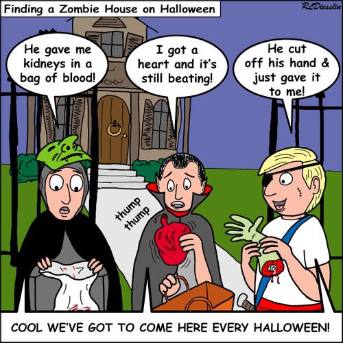 Finding a Zombie House on Halloween.