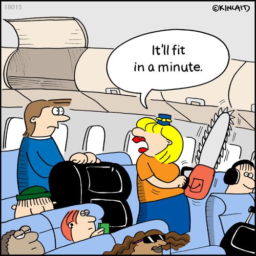 "It'll fit in a minute."