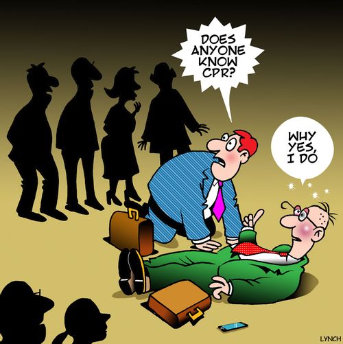 "Does anyone know CPR?"