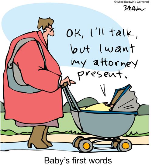 Baby's first words.