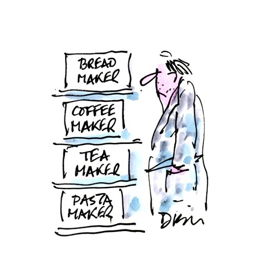 Bread maker, coffee maker, tea maker, pasta maker.