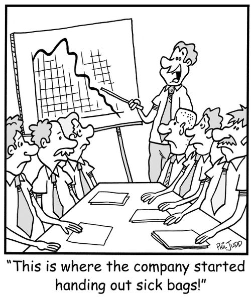 'This is where the company started handing out sick bags!'