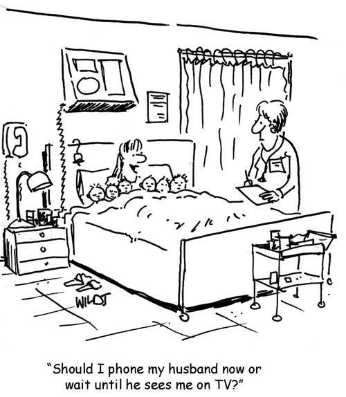 "Should I phone my husband now or wait until he sees me on tv?"