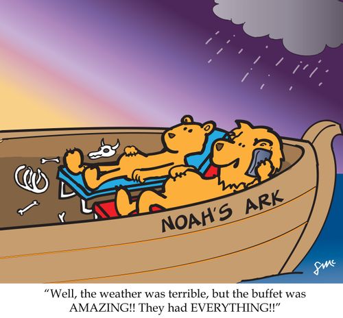 'Well, the weather was terrible, but the buffet was AMAZING!! They had EVERYTHING!!'