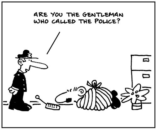 'Are you the gentleman who called the police?'