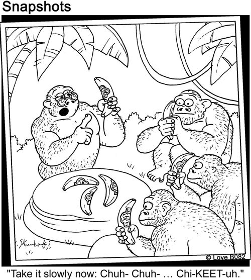 Gorillas Learn to Read.
