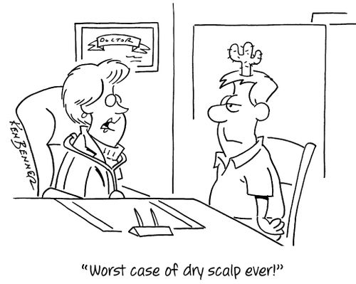 "Worst case of dry scalp ever!"