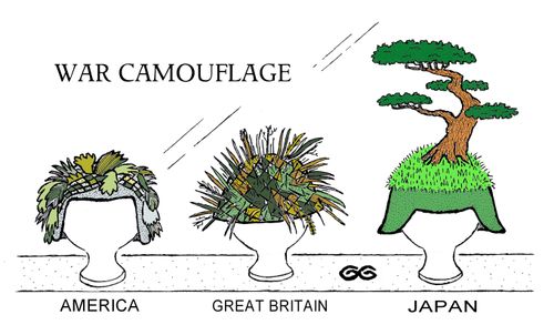 War camouflage (bonsai tree).