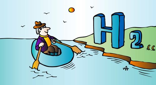 Man steals the O in H2O for a inner tube ride
