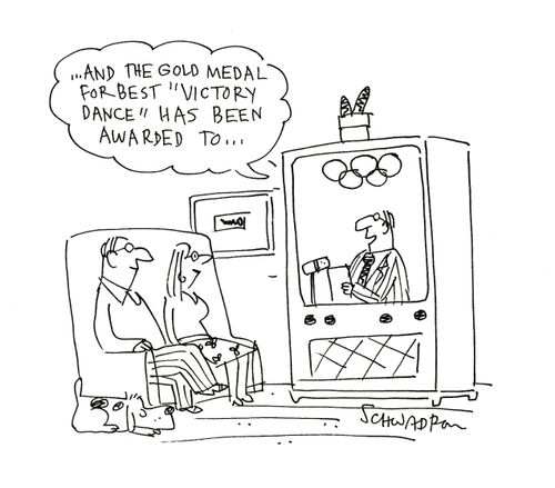 'And the gold medal for the best 'victory dance' has been awarded to...'
