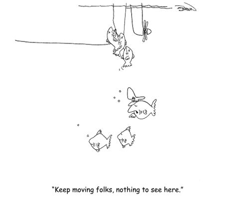 "Keep moving folks, nothing to see here."