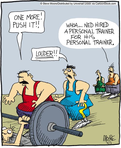 'Whoa,,, Ned hired a personal trainer for his personal trainer,'