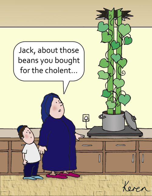 'Jack, about those beans you  bought for the cholent...'
