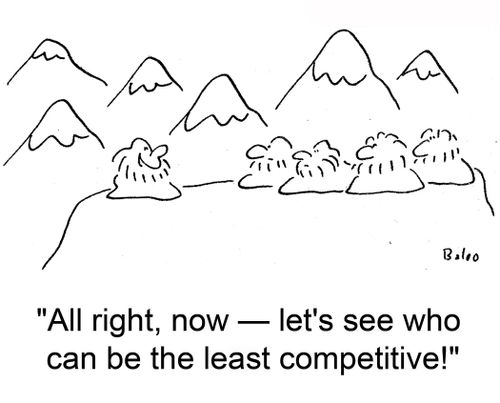 'All right, now -- let's see who can be the least competitive!'