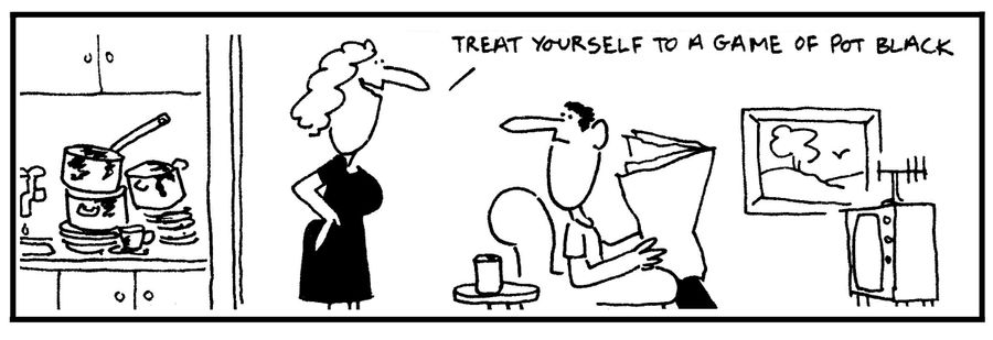 'Treat yourself to a game of pot black.'