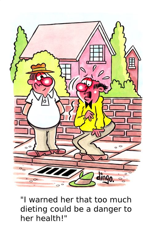 'I warned her that too much dieting could be a danger to her health!'