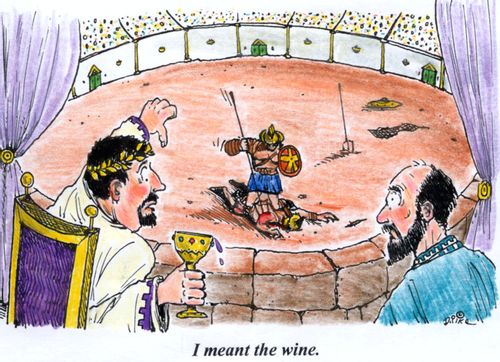 'I meant the wine.'