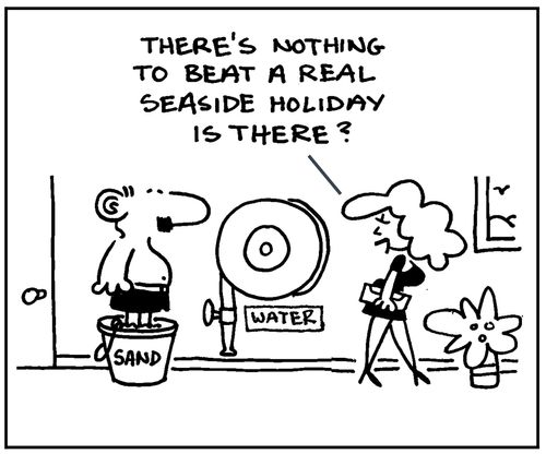 'There's nothing to beat a real seaside holiday is there?'