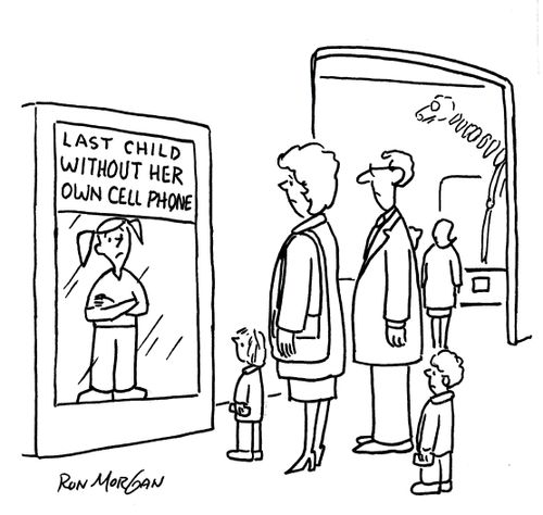 'Last child without her own cell phone' museum exhibit.