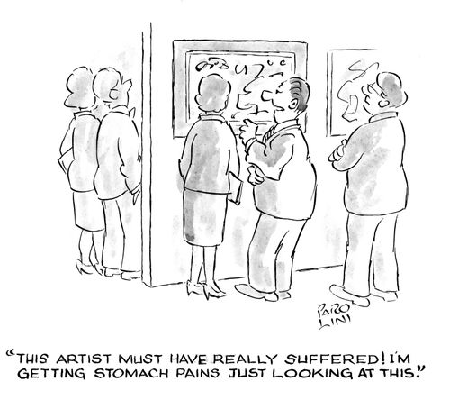 'This artist must have really suffered!  I'm getting stomach pains just looking at this.'