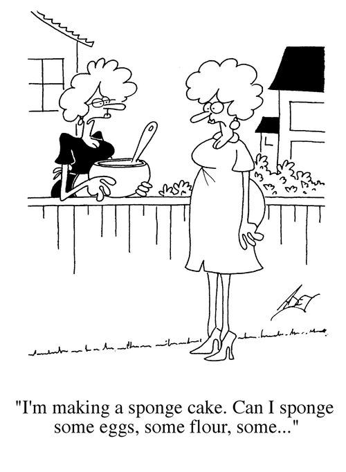 "I'm making a sponge cake-can I sponge some eggs,some flour..."