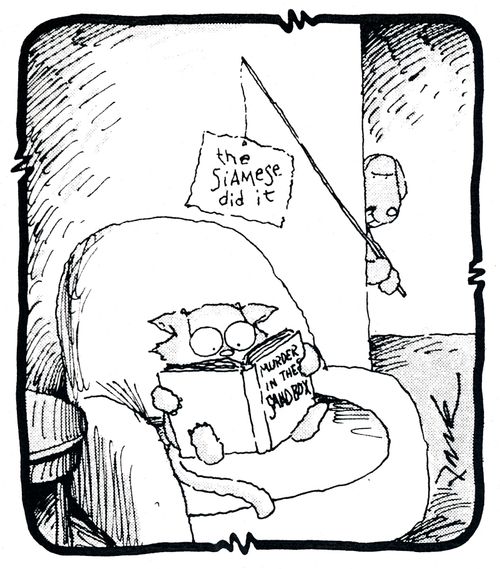Dog spoiling book for cat