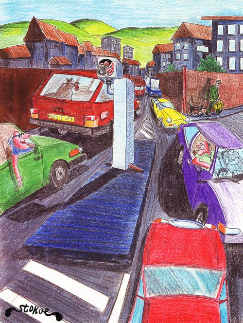 Speed Cameras in traffic jams.