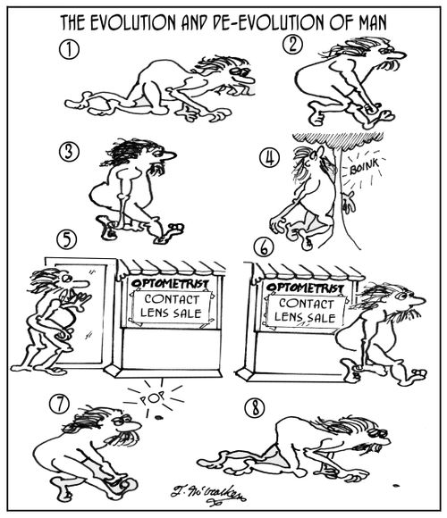 The De-evolution of Man due to Contact Lenses.
