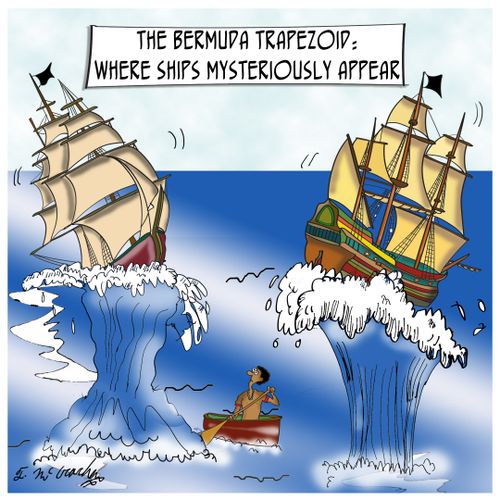 The Bermuda Trapezoid: Where Ships Mysteriously Appear.