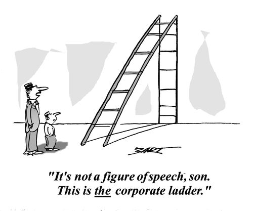 It's not a figure of speech - this is the corporate ladder.