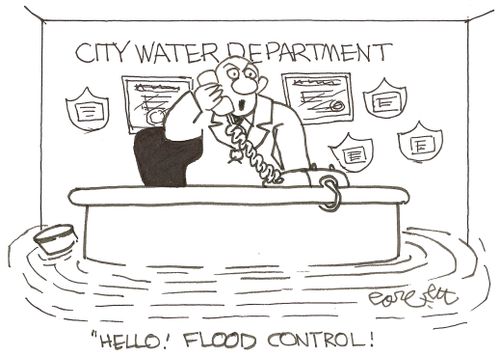 City Water Department: 'Hello!  Flood Control!'